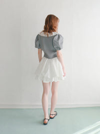 【予約】【mic】ダブルフレアスカート【発送予定日 4月中旬~4月下旬】