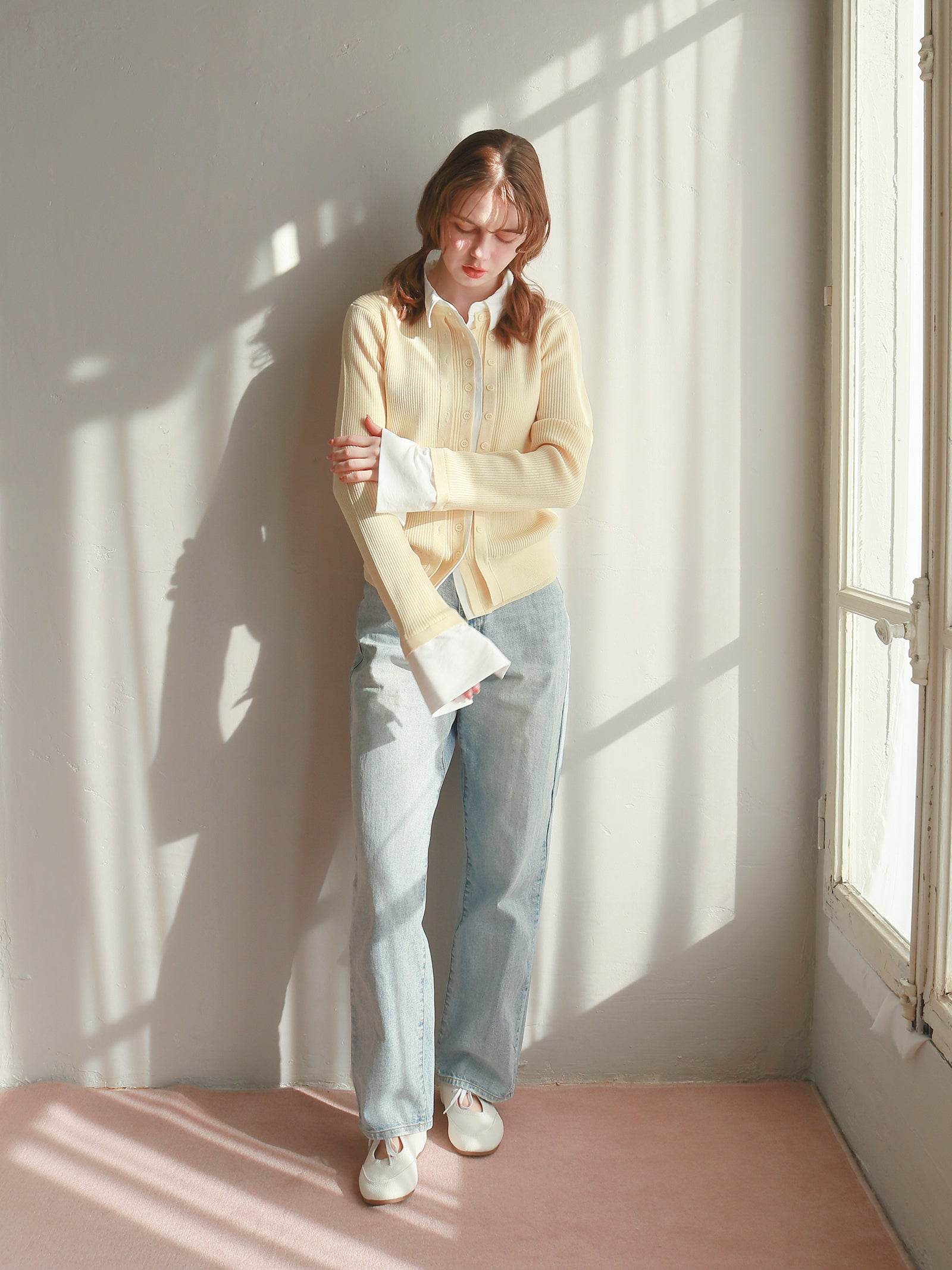 【mic】シャツドッキングカーディガン