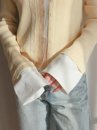 【mic】シャツドッキングカーディガン