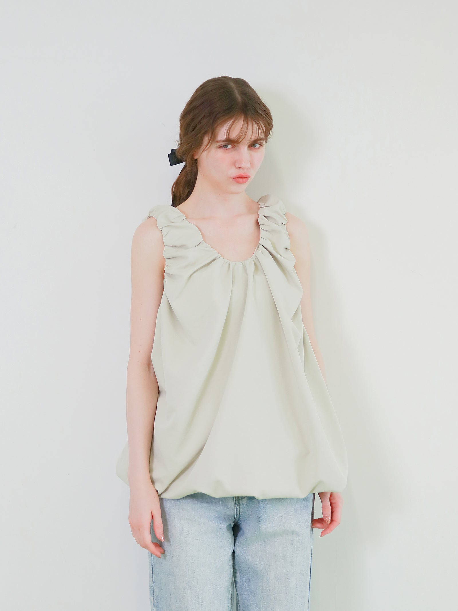 【mic】ルーシュバルーンワンピース