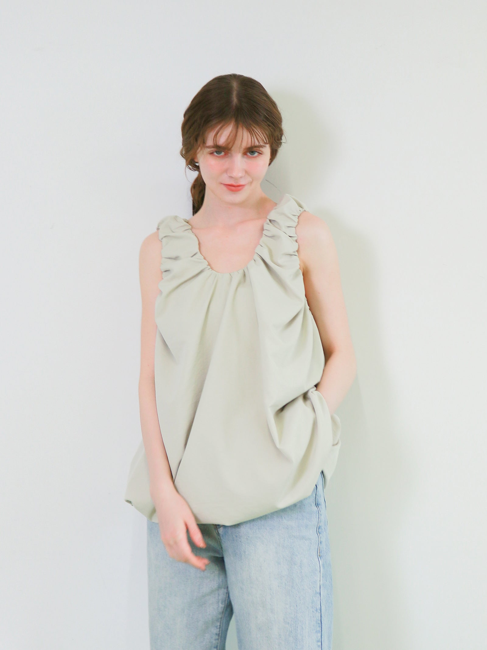 【mic】ルーシュバルーンワンピース