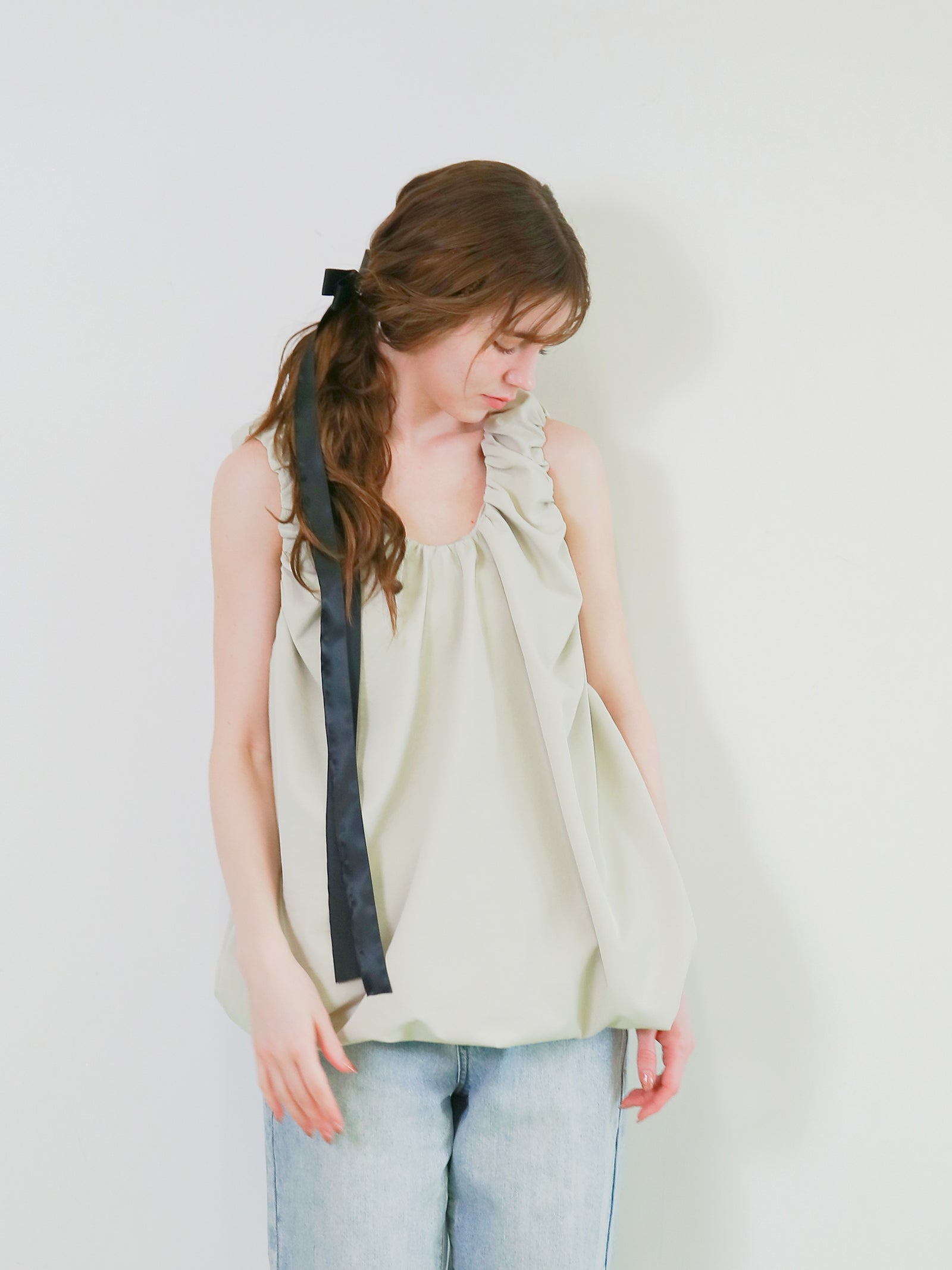 【mic】ルーシュバルーンワンピース