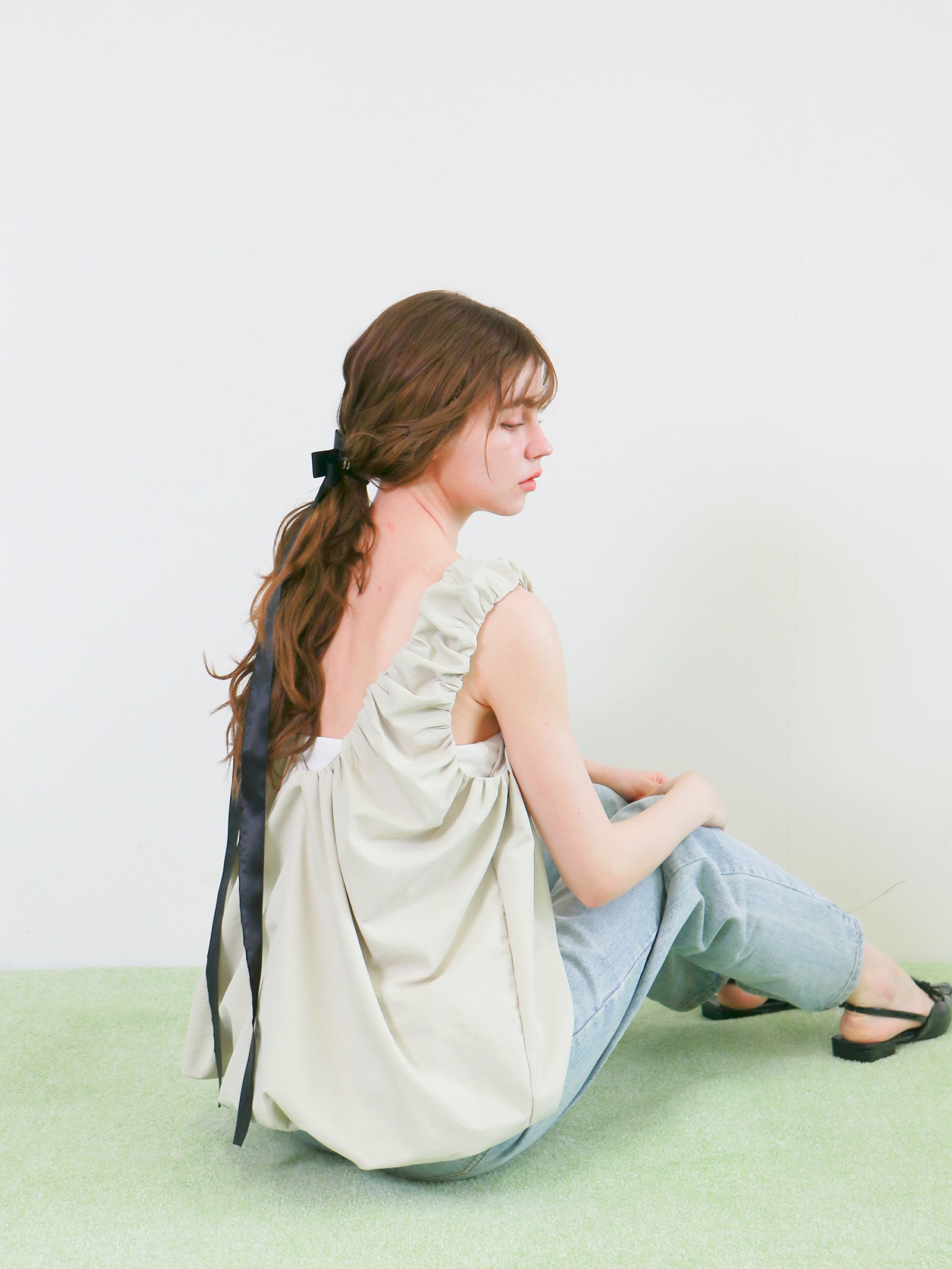 【mic】ルーシュバルーンワンピース