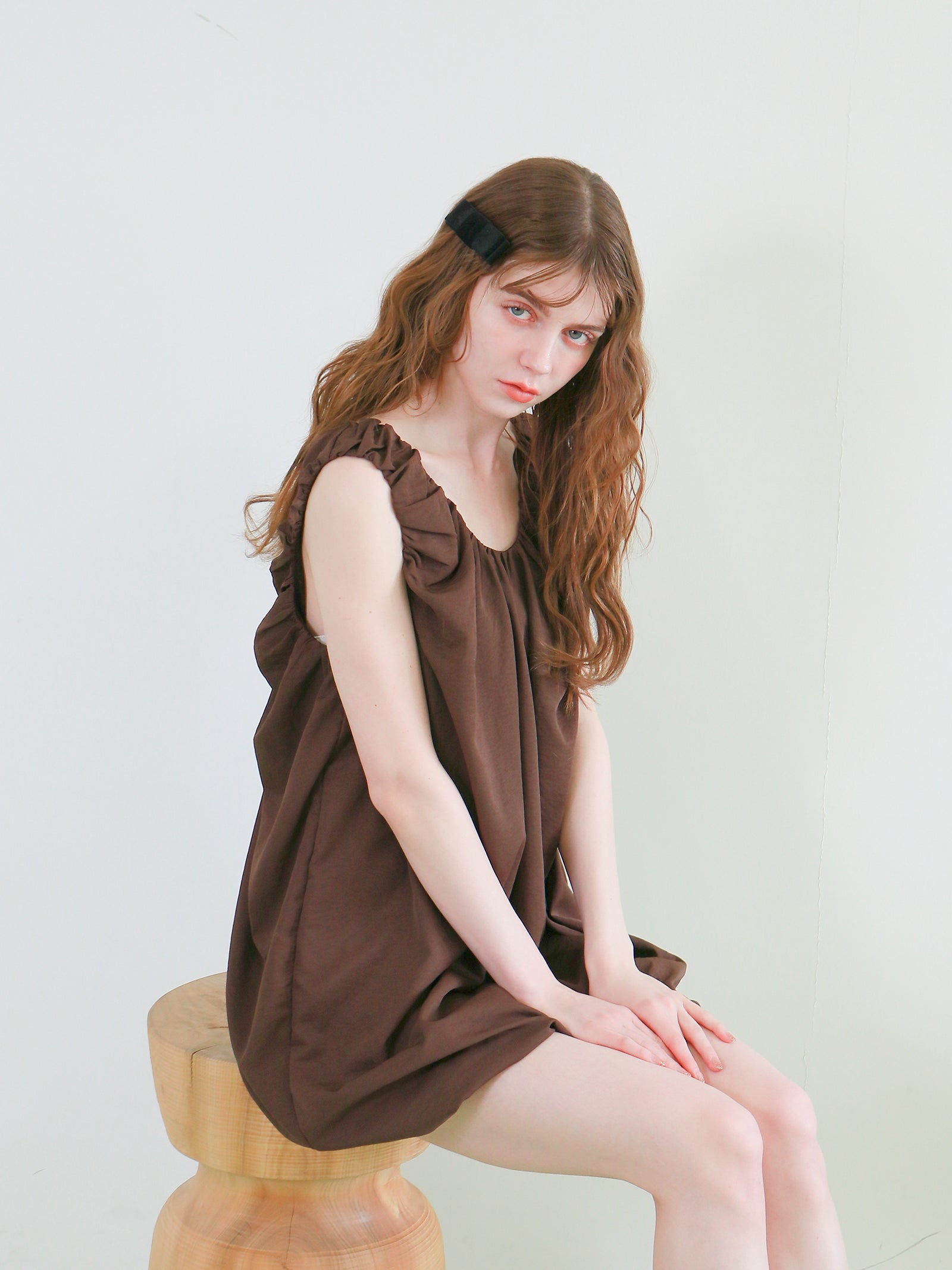 【mic】ルーシュバルーンワンピース