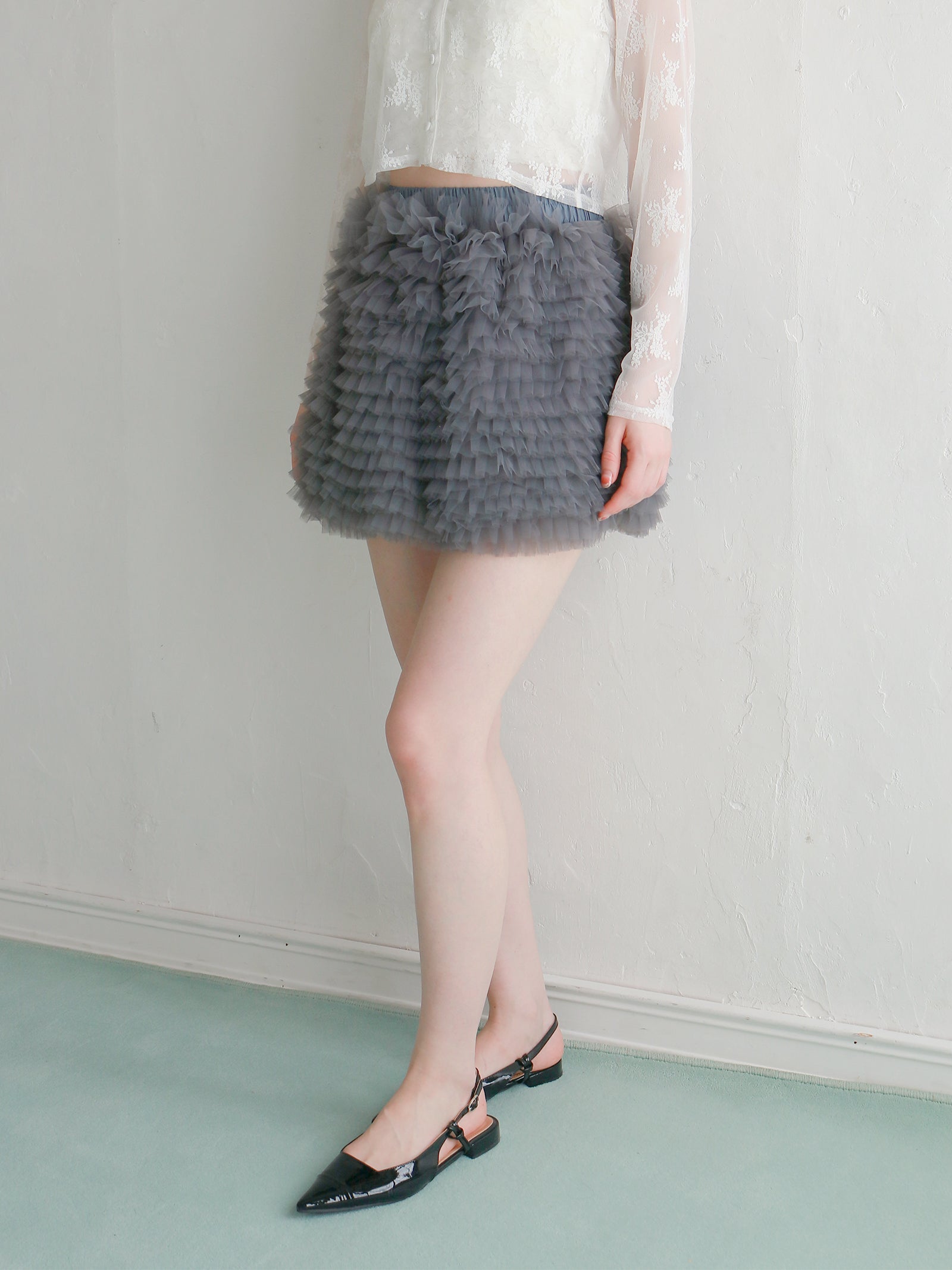 【mic】ミリーチュールスカート