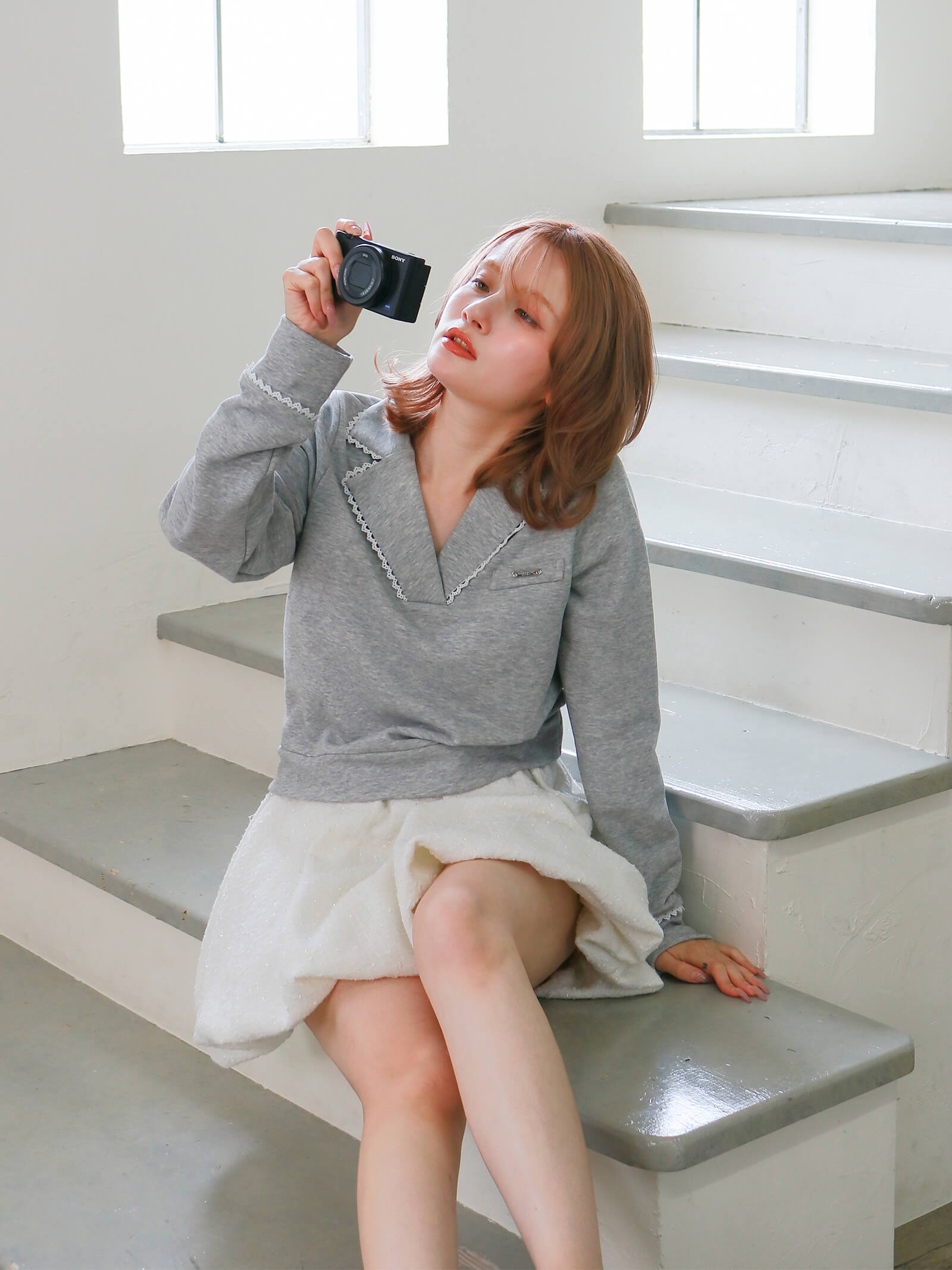 【予約】【mic】テーラードカラースウェット【発送予定日 8月上旬〜8月中旬】