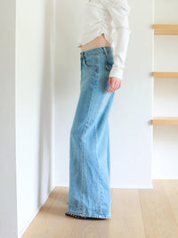 【mic】ストレートデニムパンツ