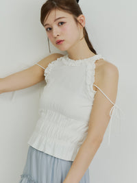 ホルターネックフリルトップス