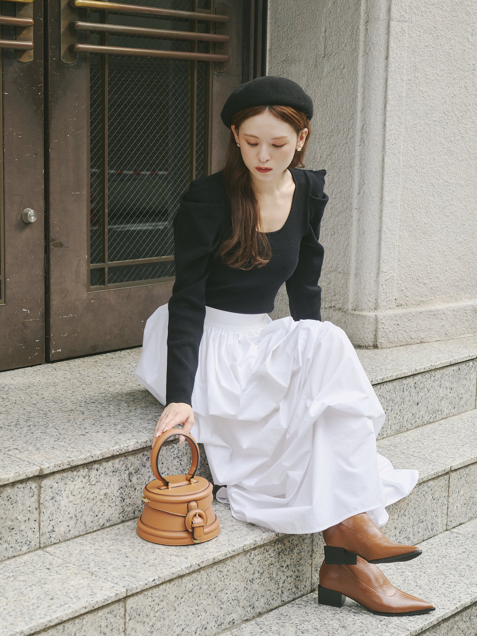 ラウンドレトロボックスバッグ