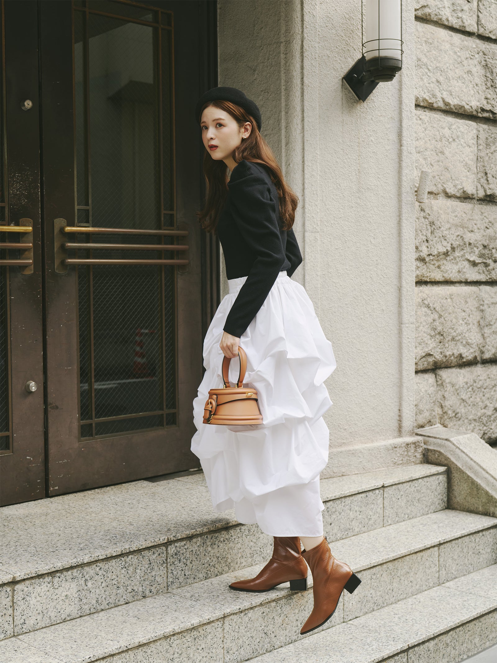 ラウンドレトロボックスバッグ