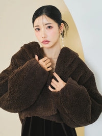 【eminee × Olu.】ボリュームショートボアジャケット