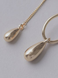【GOLDY/ゴールディ】ツイストライン×ドロップアシンメトリーピアス
