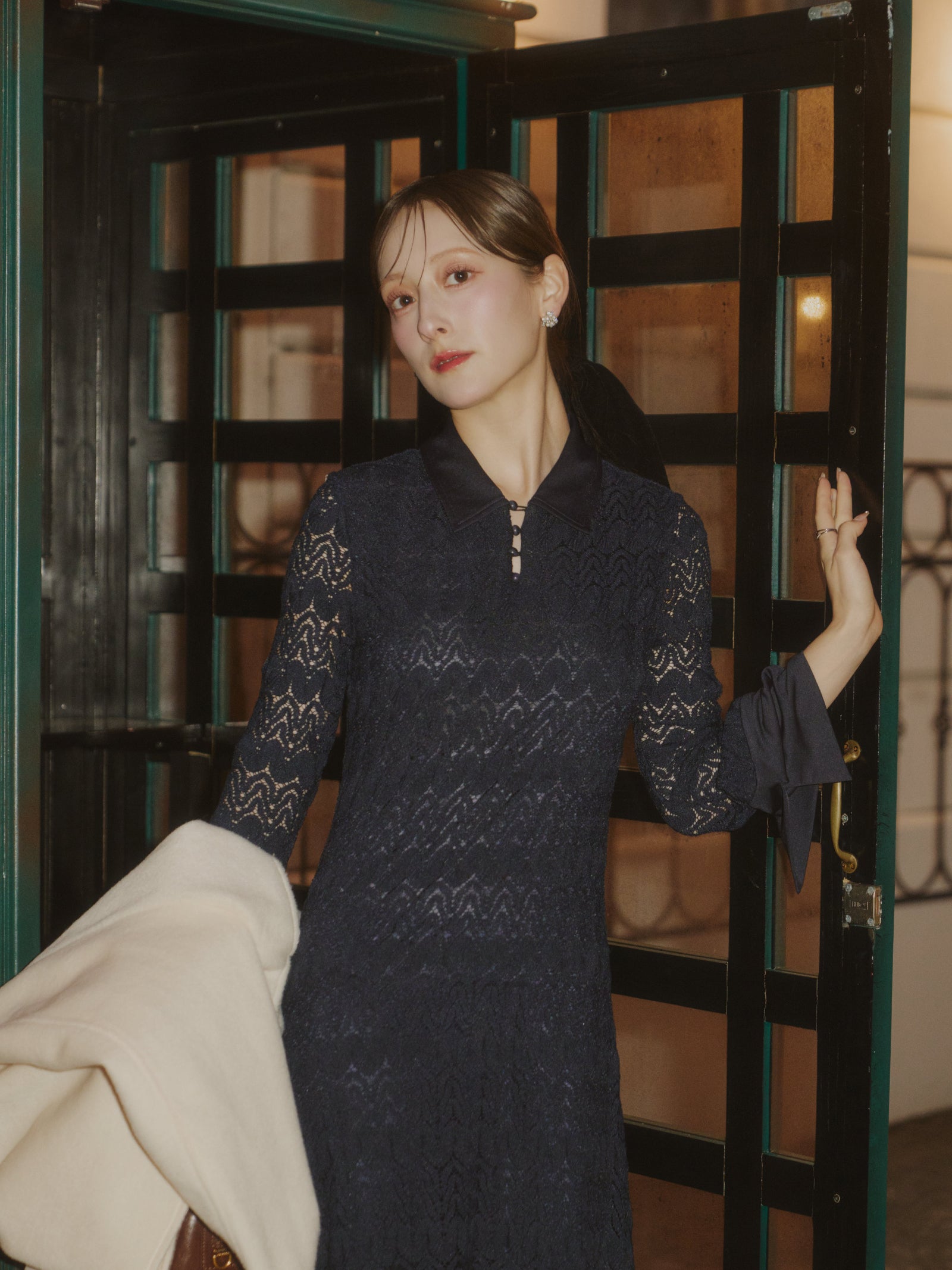 クラシカルレースワンピース