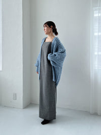 メランジオーバーサイズルーズカーディガン