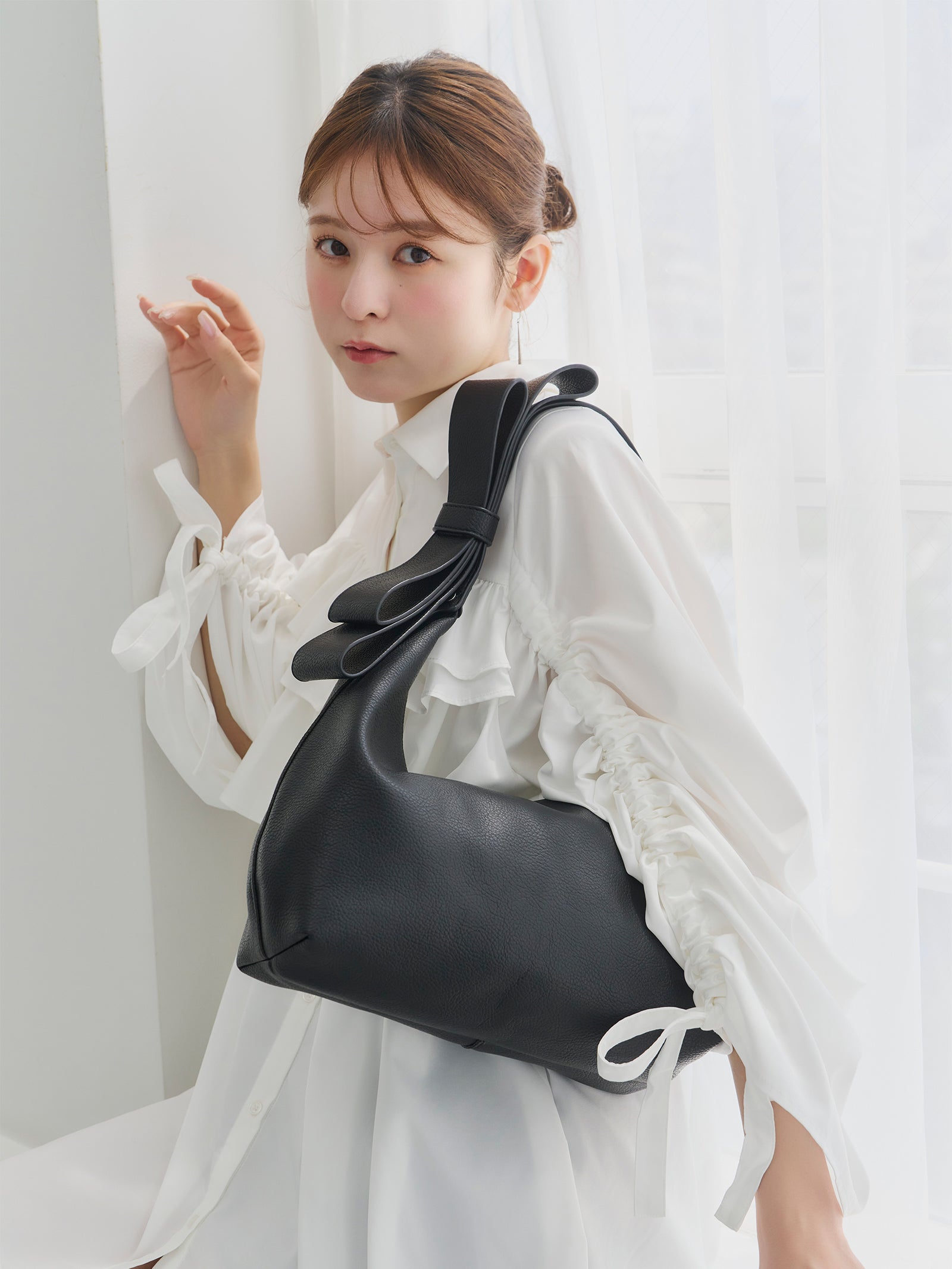 【予約】ショルダーリボンバッグ【発送予定日 9月上旬~9月下旬】
