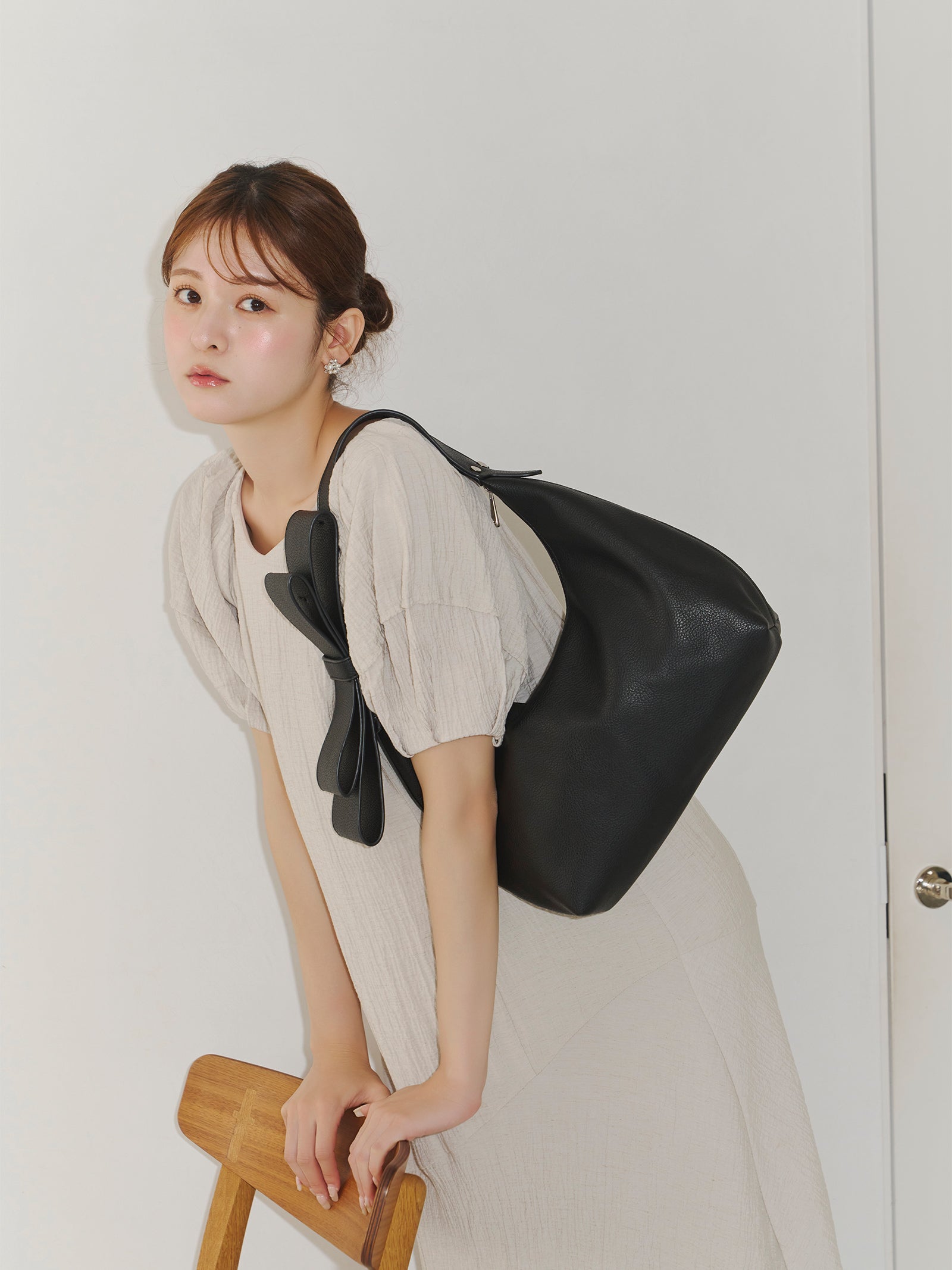 【予約】ショルダーリボンバッグ【発送予定日 9月上旬~9月下旬】