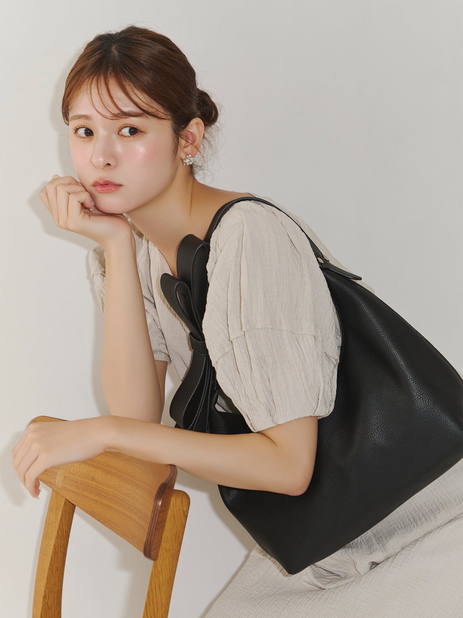【予約】ショルダーリボンバッグ【発送予定日 9月上旬~9月下旬】
