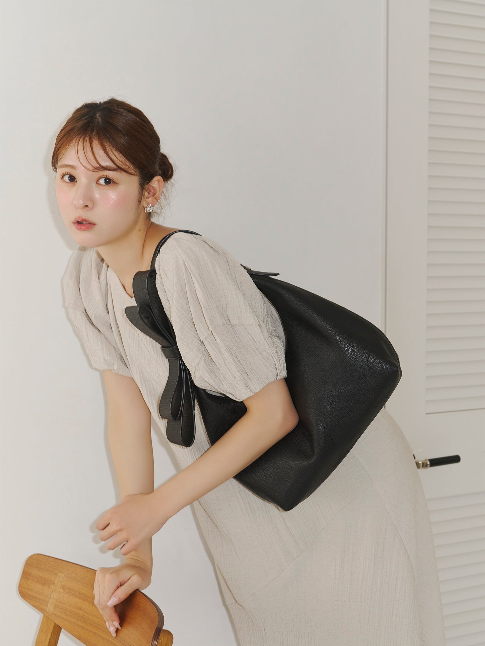 【予約】ショルダーリボンバッグ【発送予定日 9月上旬~9月下旬】