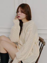 バックベルトオープンニット