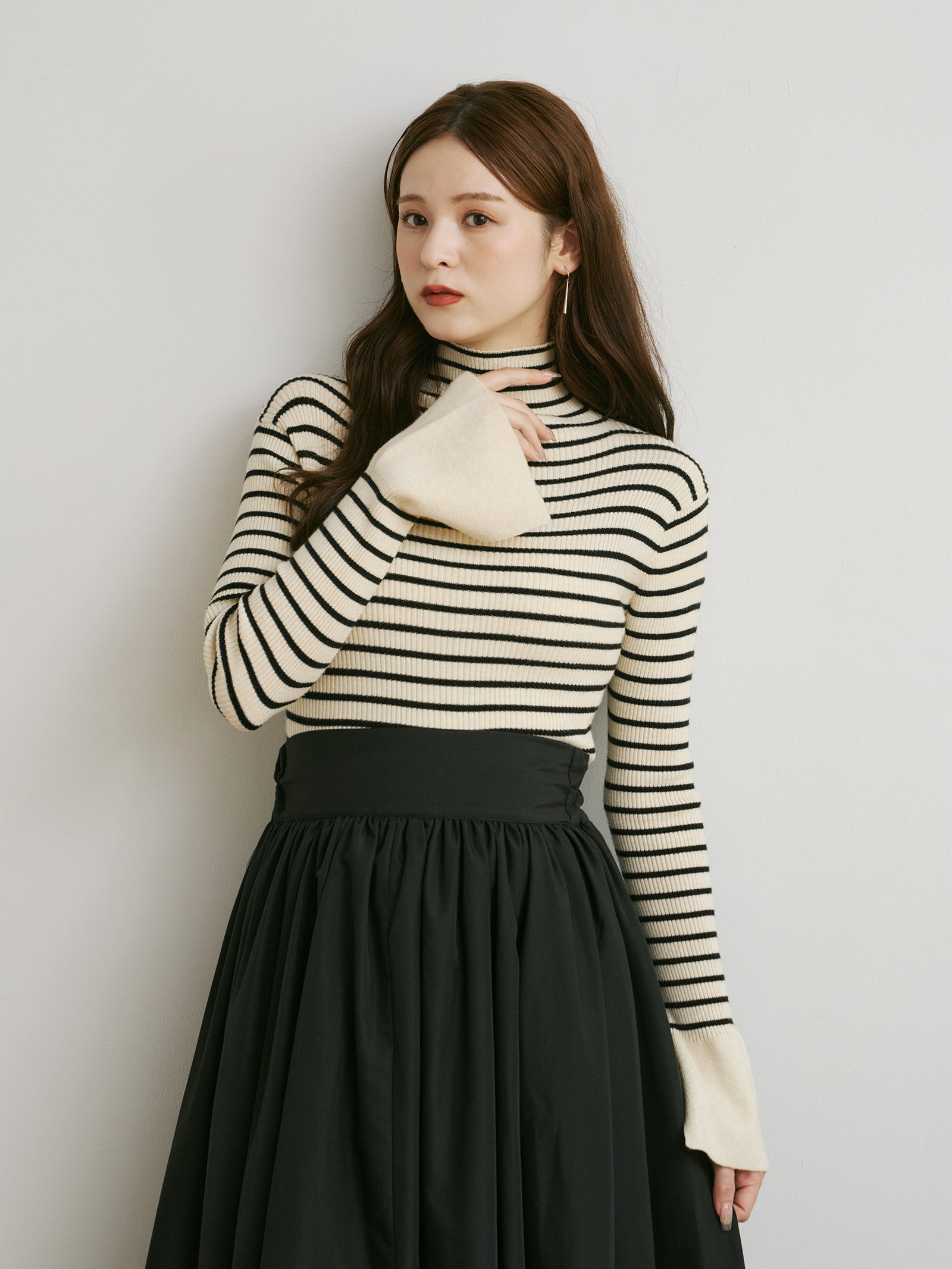 【お盆値引】LE PHIL フレアニット 美品 LE PHIL ニット セーター ボーダーニット レディース : ZOZOTOWN