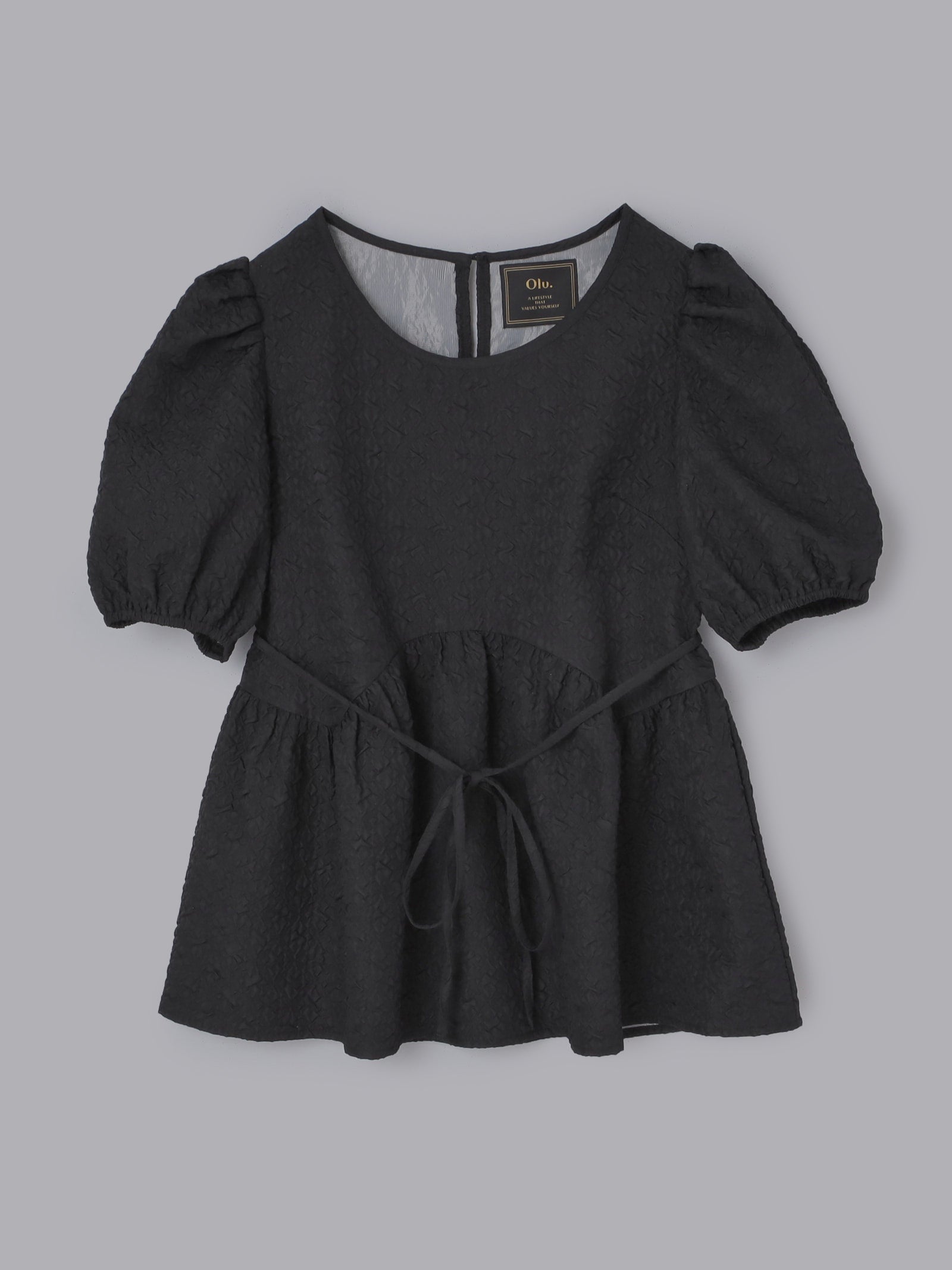 2SET / 5%OFF】【Kanako×Olu.】ジャガードパフスリーブトップス+