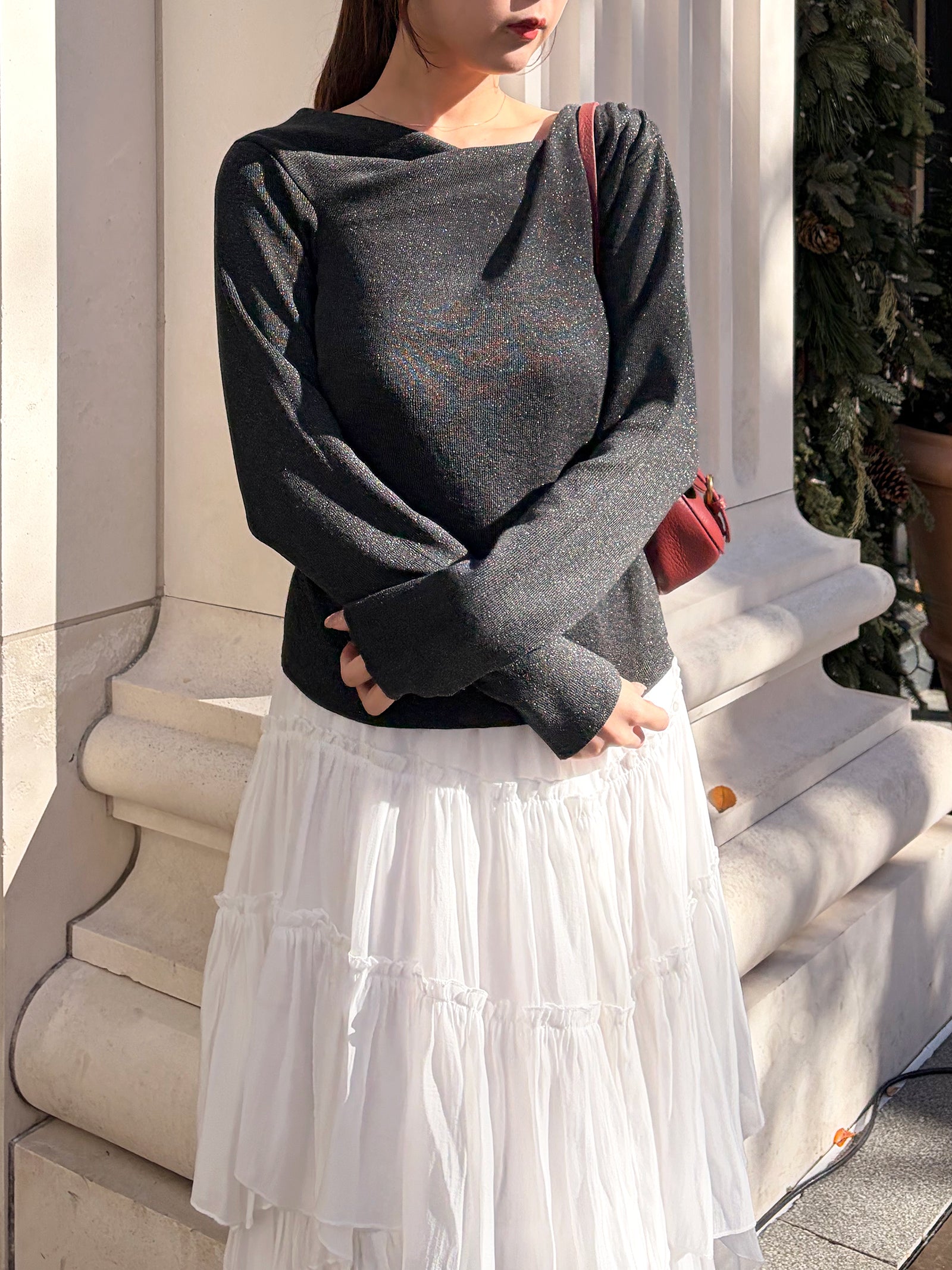 ドレープニットプルオーバー