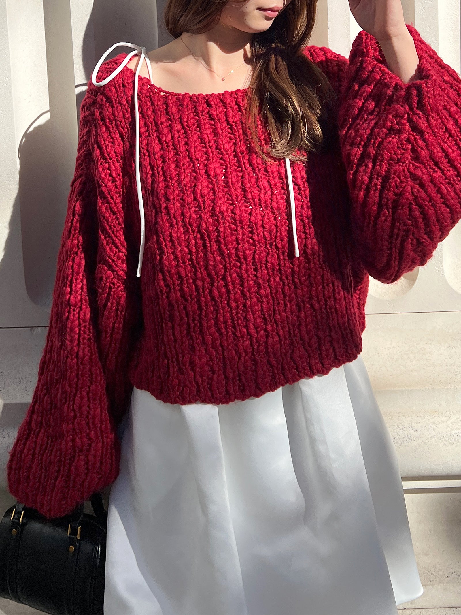 スラブニットプルオーバー