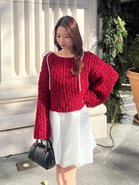 スラブニットプルオーバー