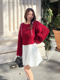 スラブニットプルオーバー