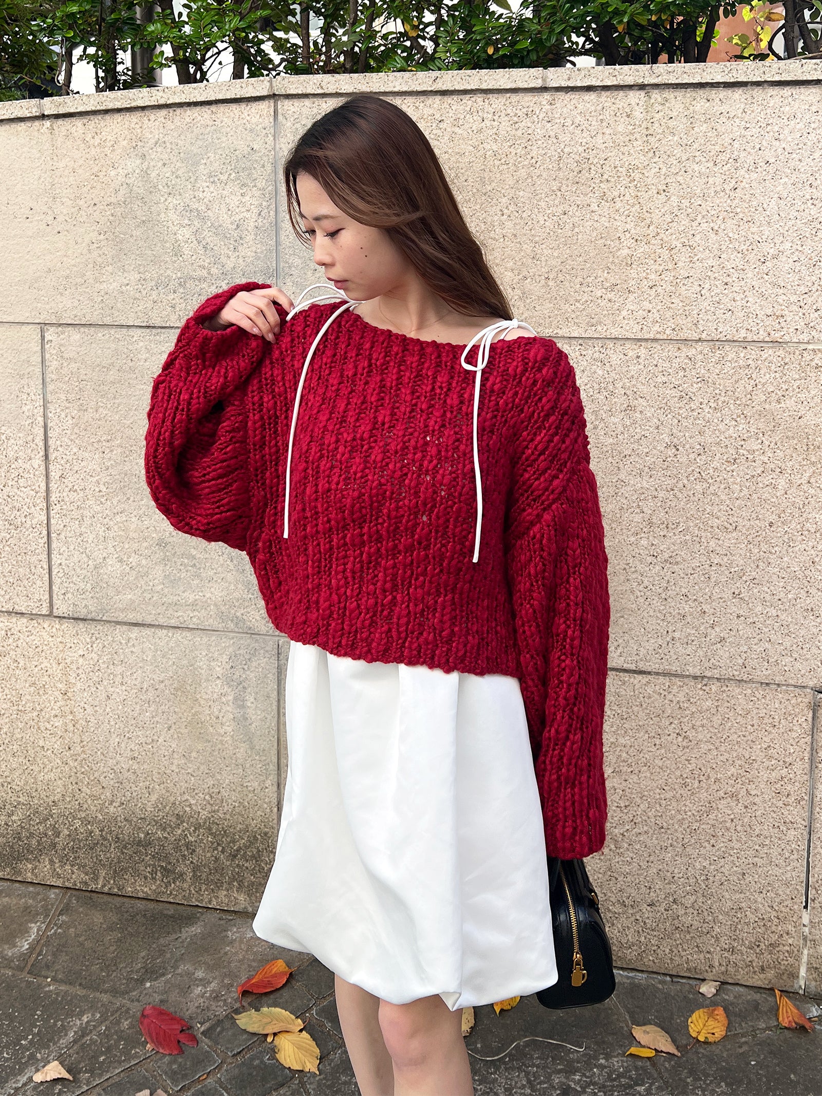 スラブニットプルオーバー