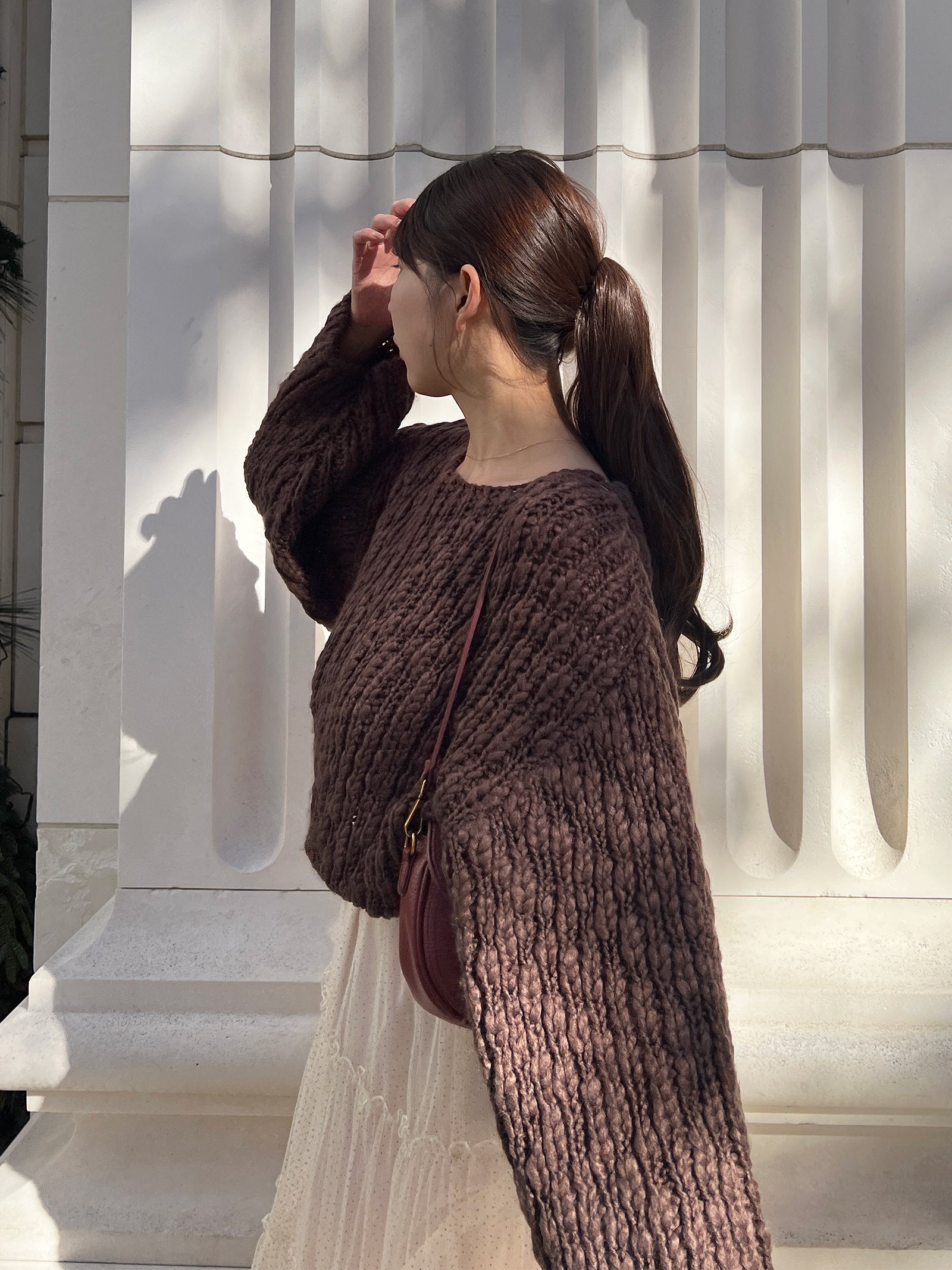 スラブニットプルオーバー