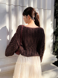 スラブニットプルオーバー