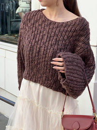 スラブニットプルオーバー