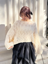 スラブニットプルオーバー