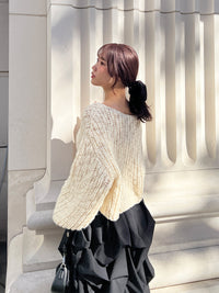 スラブニットプルオーバー