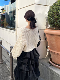 スラブニットプルオーバー