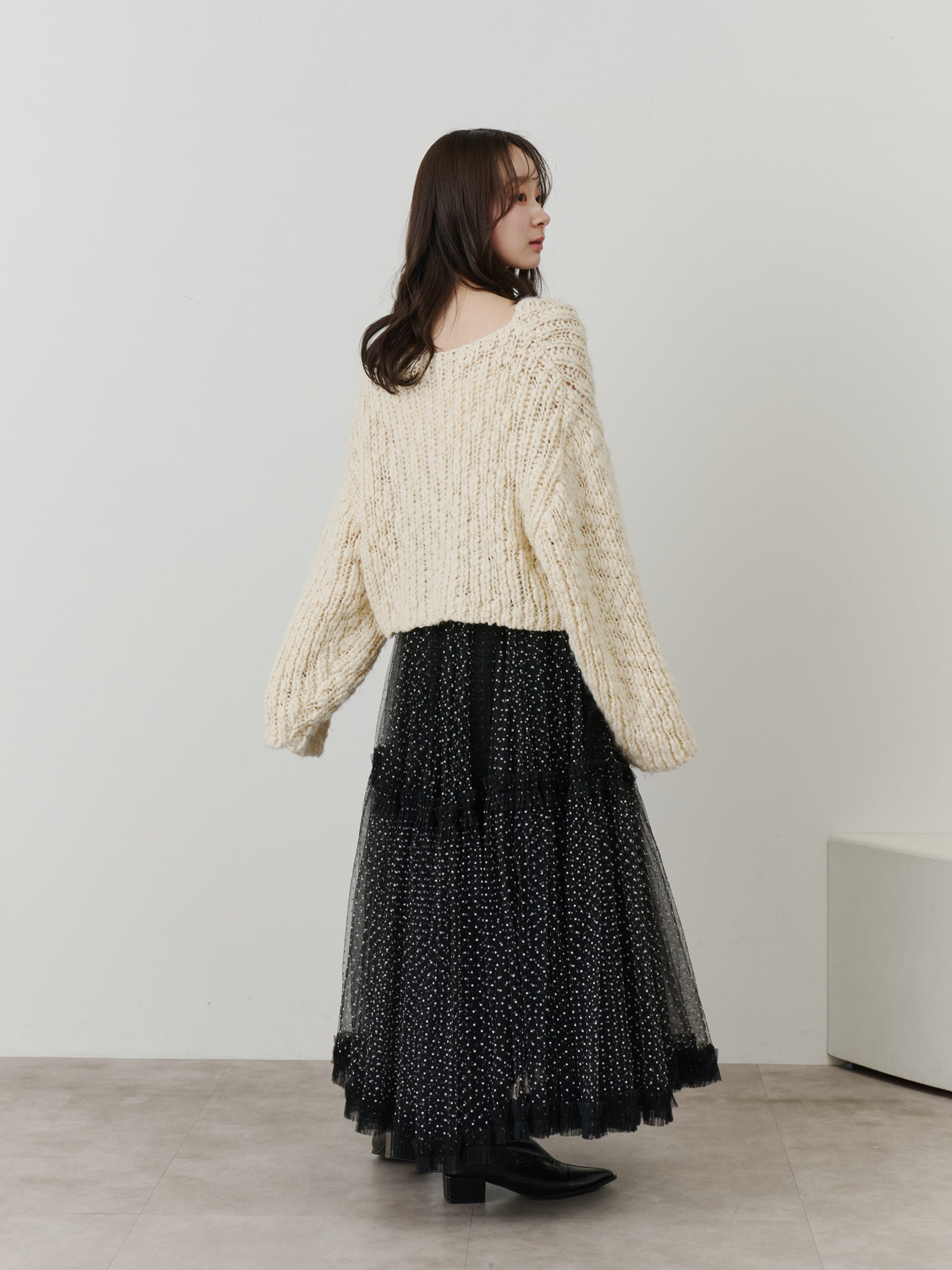 スラブニットプルオーバー