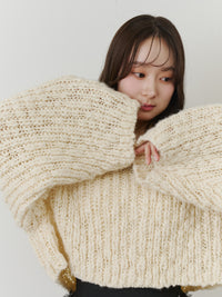 スラブニットプルオーバー