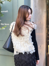 フリンジニットベスト