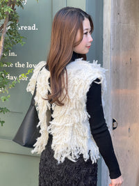 フリンジニットベスト