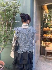 フリンジニットベスト