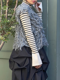 フリンジニットベスト