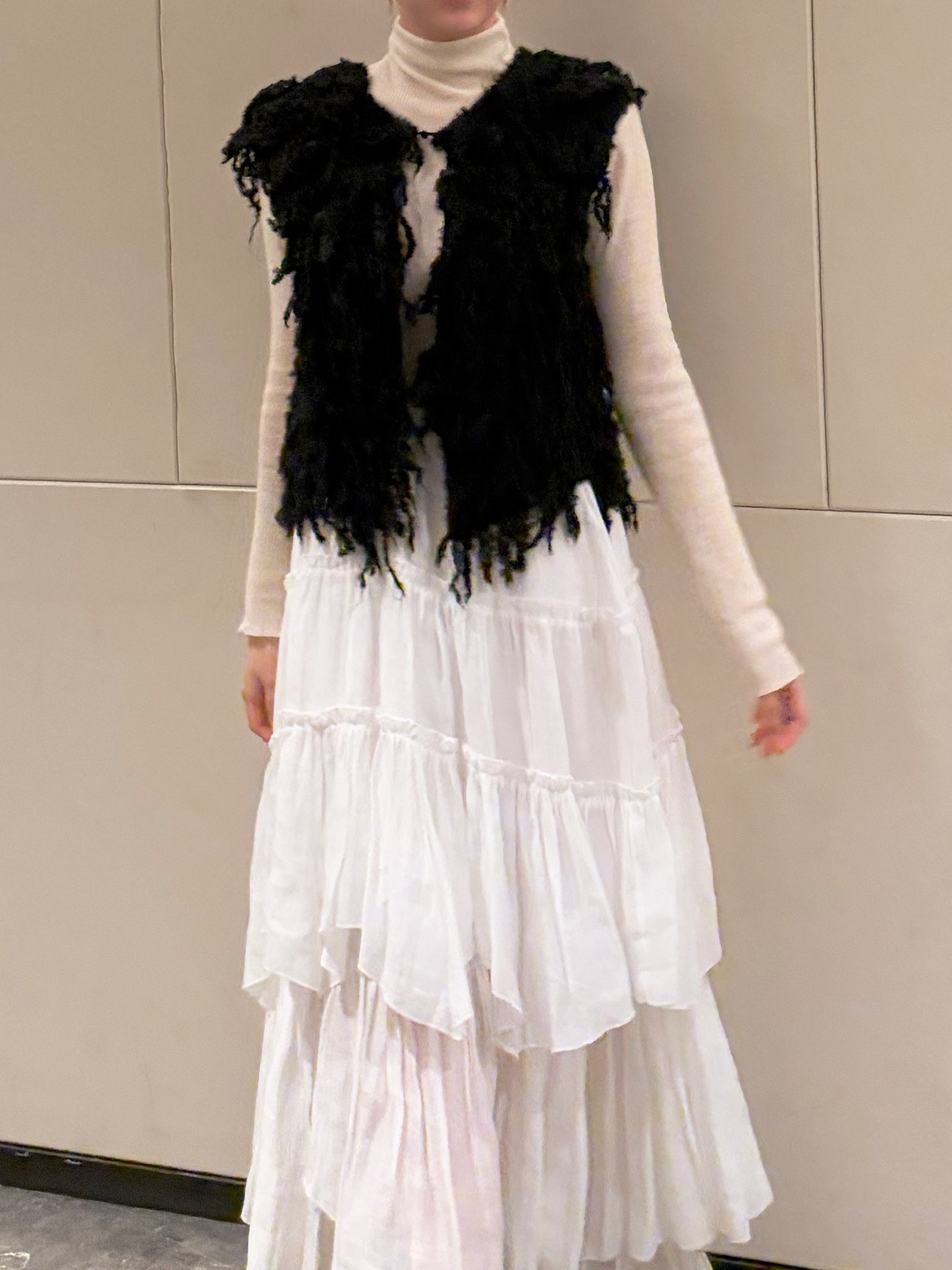 フリンジニットベスト