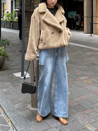 テーラードボアショートコート