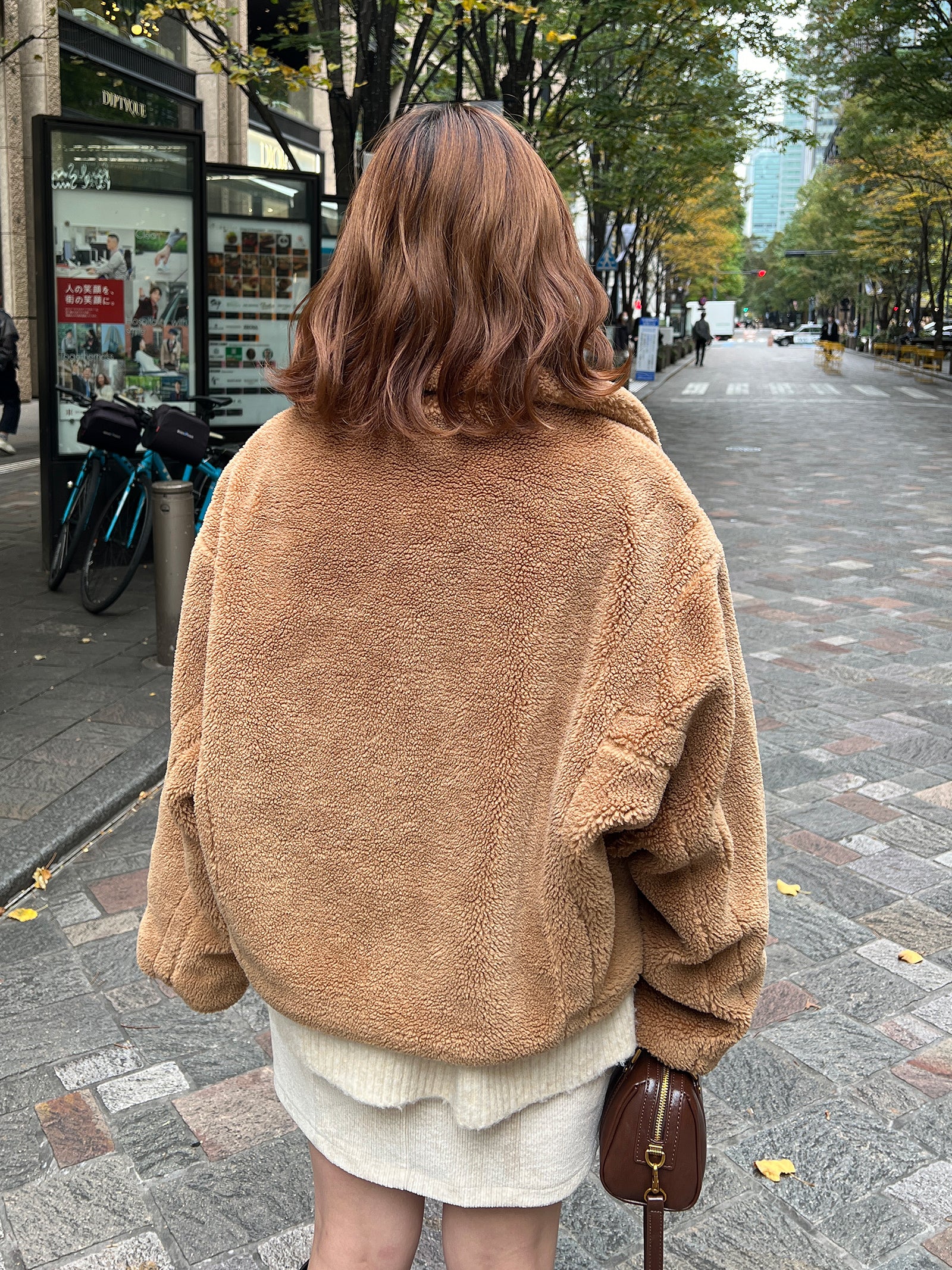 テーラードボアショートコート