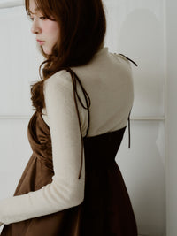 サテンバルーンミニワンピース