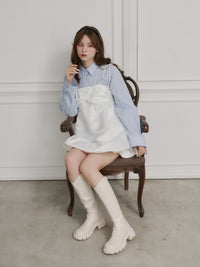 サテンバルーンミニワンピース