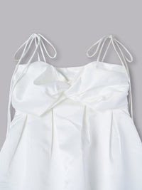 サテンバルーンミニワンピース