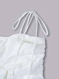 サテンバルーンミニワンピース