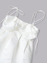 サテンバルーンミニワンピース